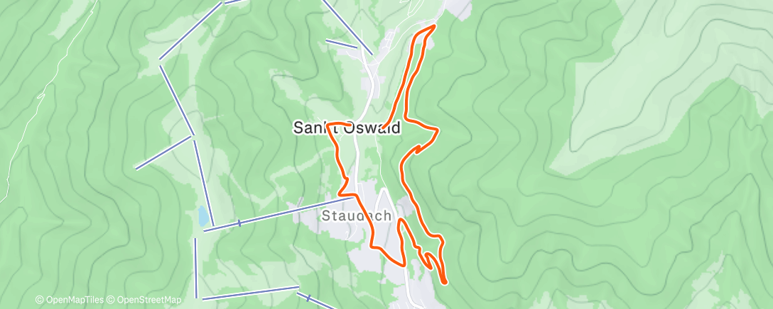 Map of the activity, Lauf am Morgen