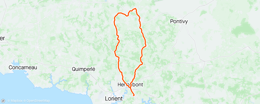 アクティビティ「Vélo solo dans les terres 💪🏻」の地図