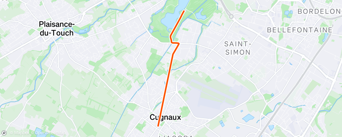 Map of the activity, Sortie vélo le matin