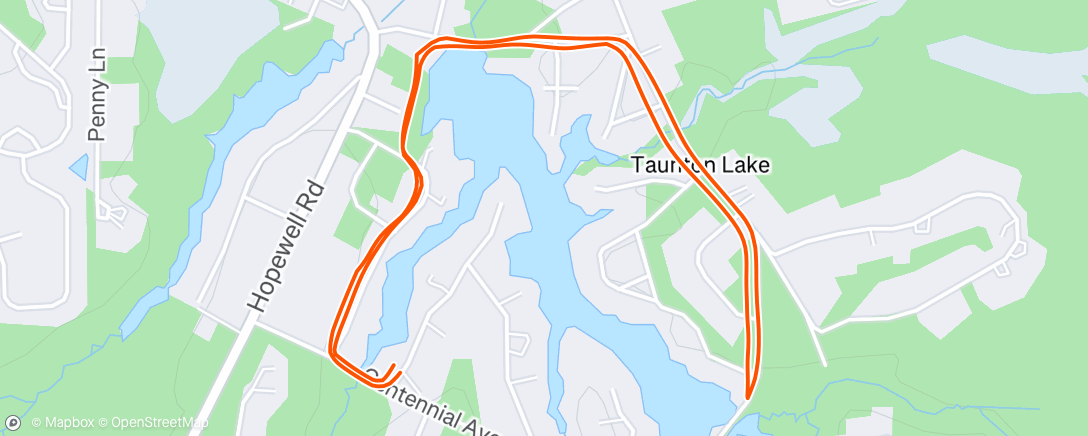 Map of the activity, Morning Run