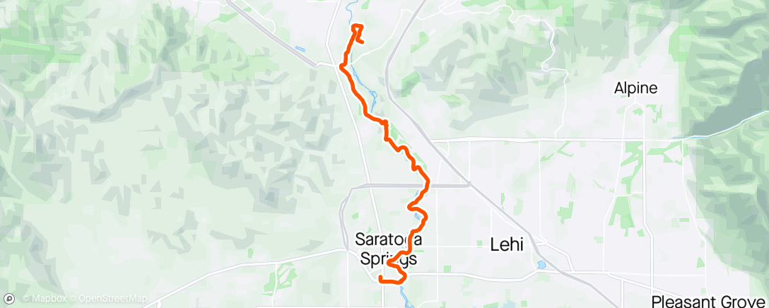 Mapa da atividade, Night E-Mountain Bike Ride
