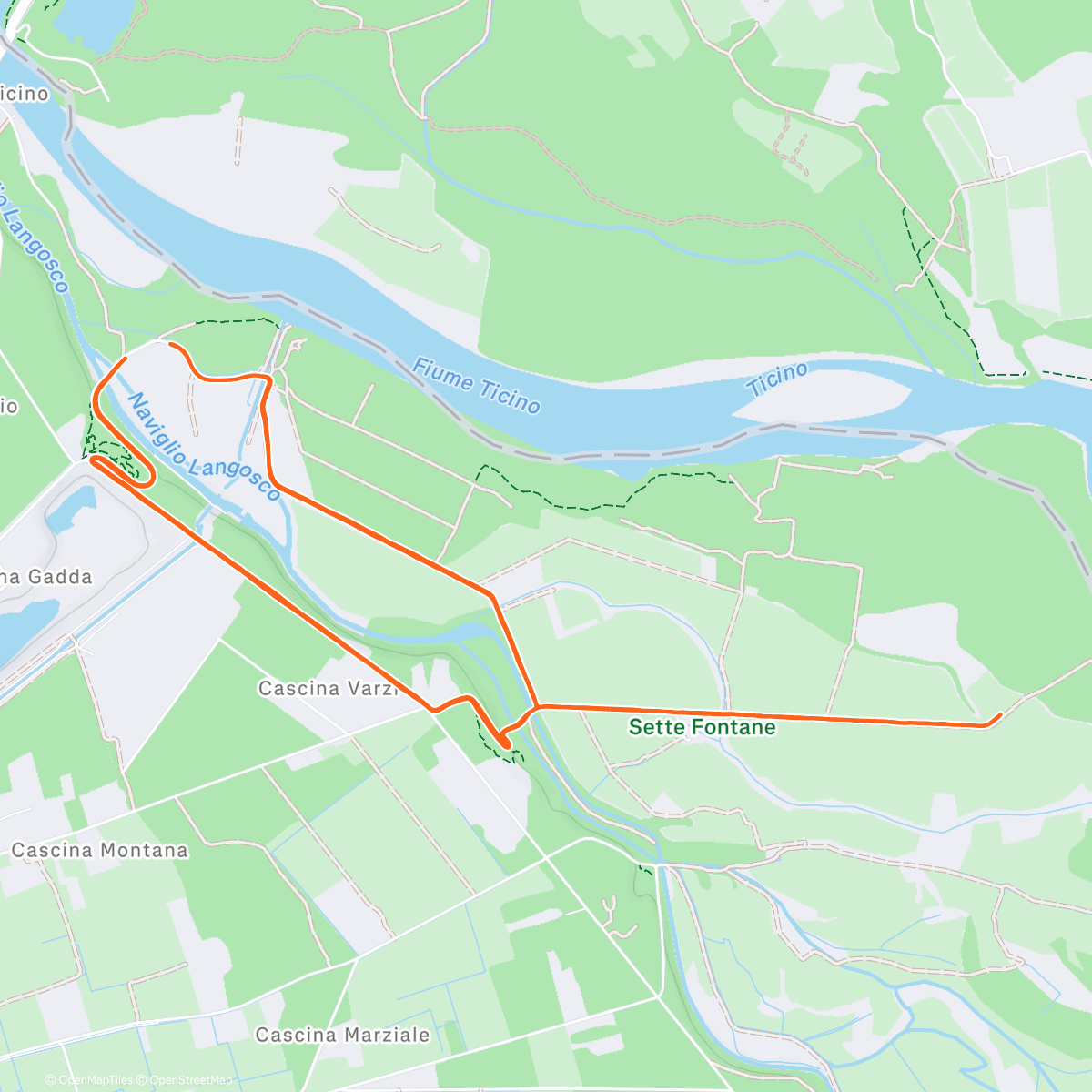 Map of the activity, 18 KM RUN up and down hills ❤️ Under the rain 🌧️