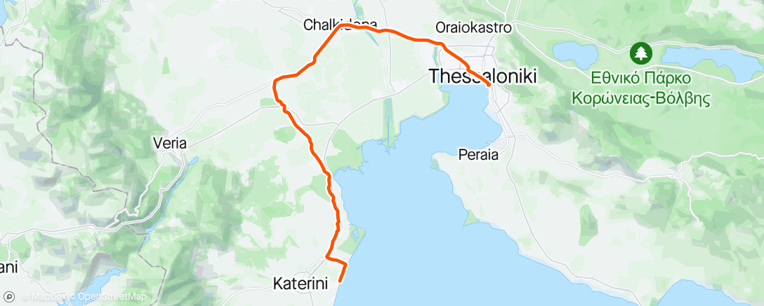 Map of the activity, Tour de Grèce #1b