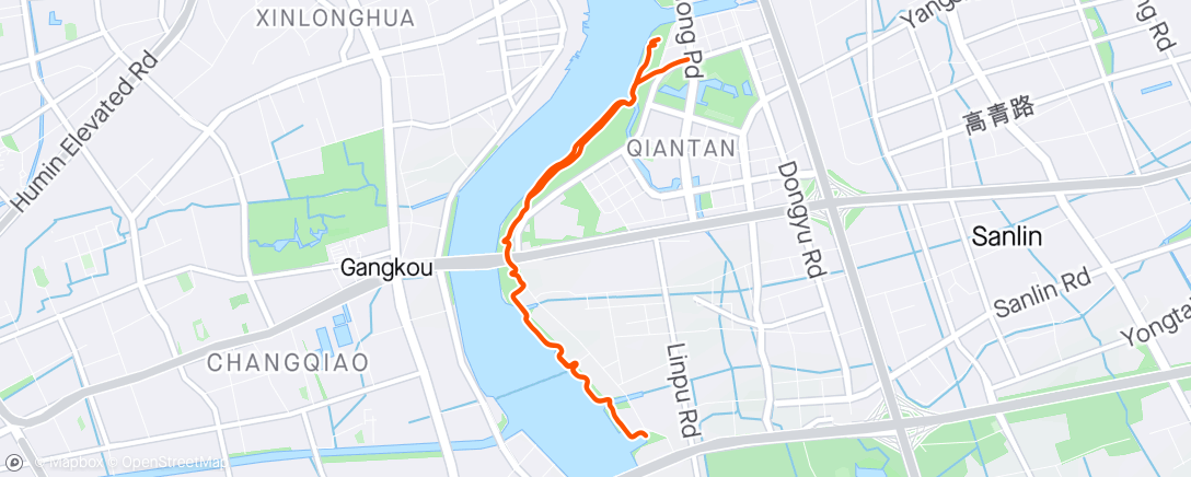 Kaart van de activiteit “晨间跑步”