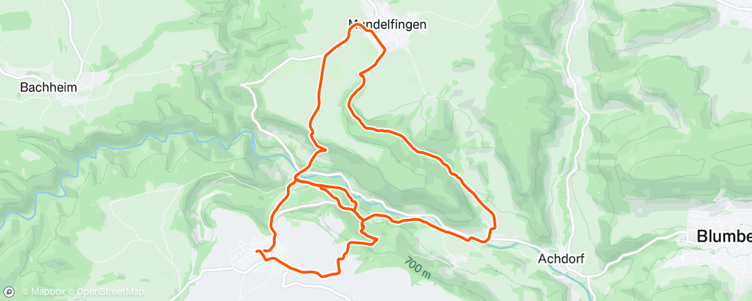 Map of the activity, Mountainbike-Fahrt am Nachmittag
