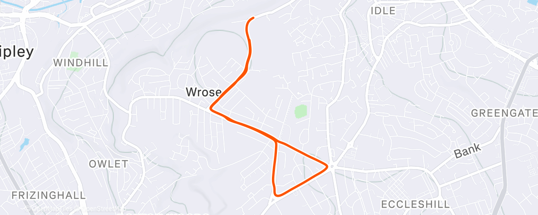 Map of the activity, Morning Run