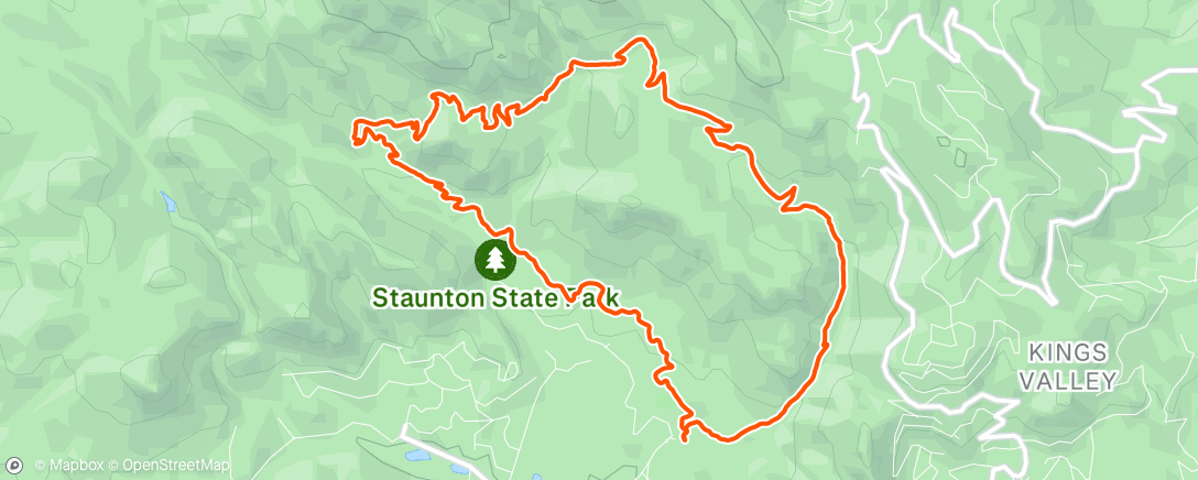 Map of the activity, Staunton loop MTB