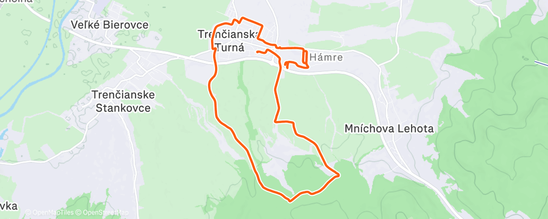 Map of the activity, Balancing on snow🚴