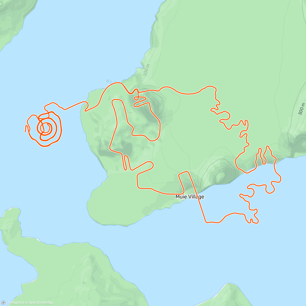 Map of the activity, Zwift - Three Little Sisters in Watopia