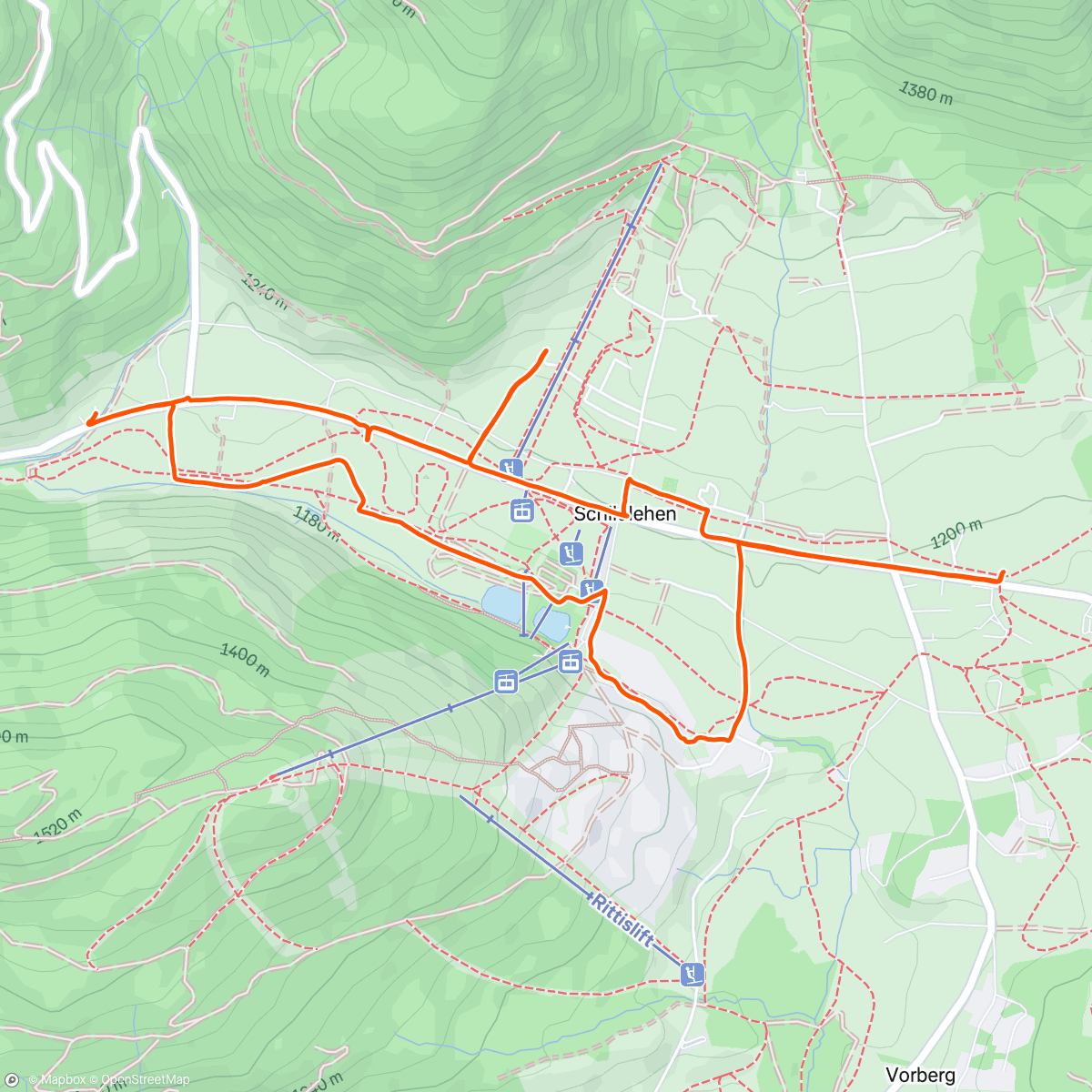 Map of the activity, Morning Trail Run