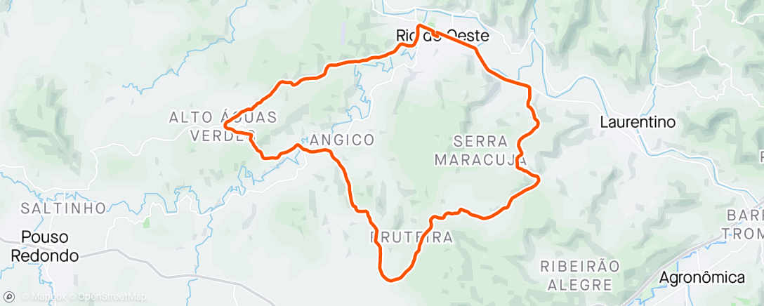 「Pedalada de mountain bike ao entardecer」活動的地圖