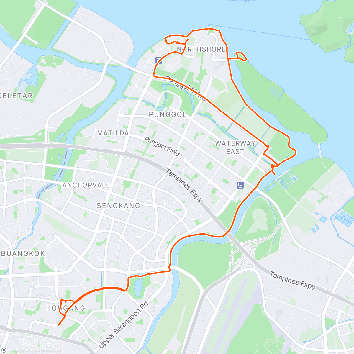 Map of the activity, Evening ride🚲