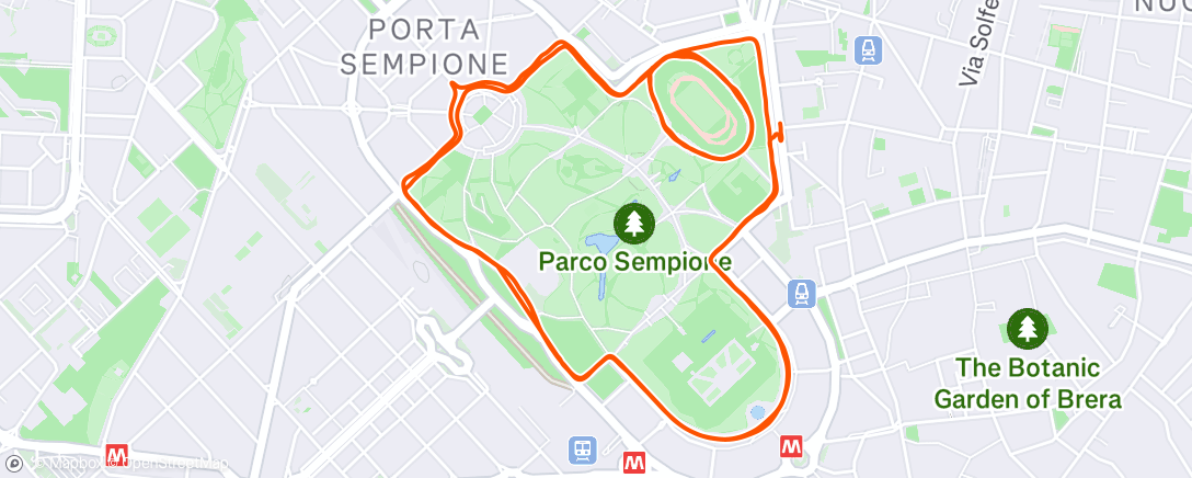 Map of the activity, Lunch Run
