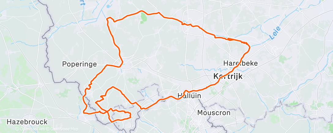 Map of the activity, Sortie vélo le matin
