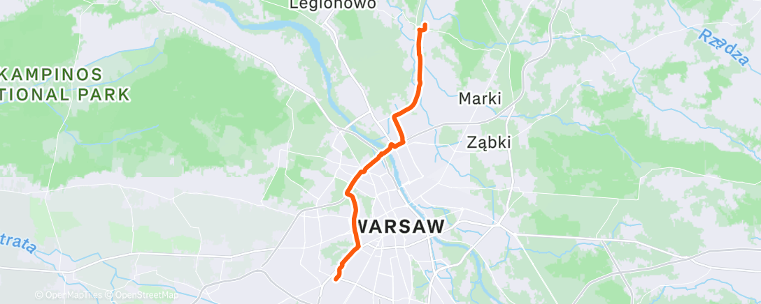 Map of the activity, Morning Ride