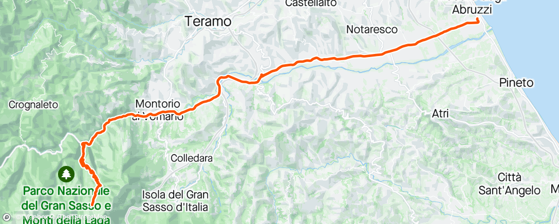 Map of the activity, Prati di Tivo 2024