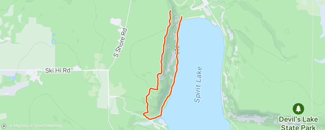 Map of the activity, Lunch Hike