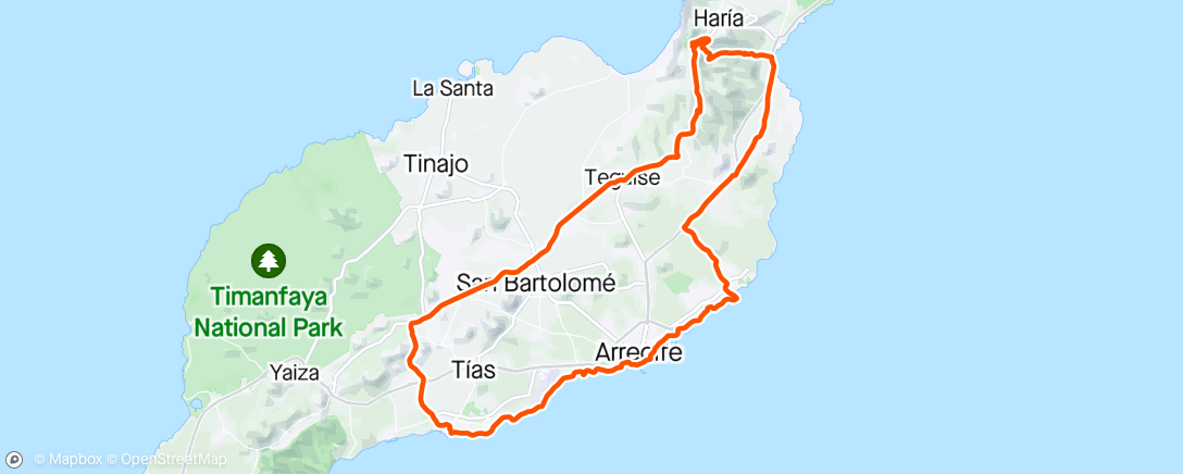 Map of the activity, Lanzarote - Tabayesco