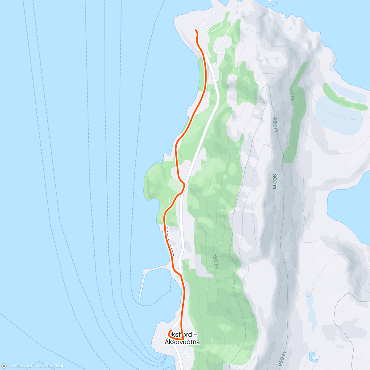 Map of the activity, Øksfjord!