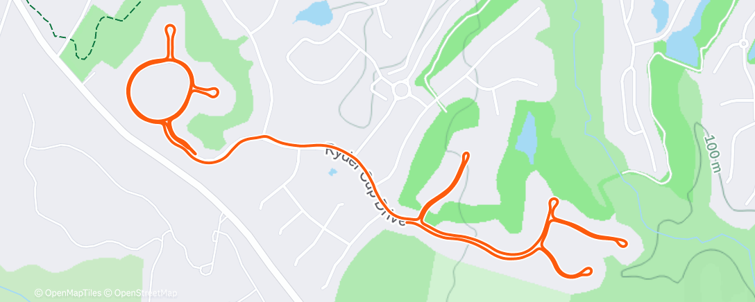 Map of the activity, Afternoon Run