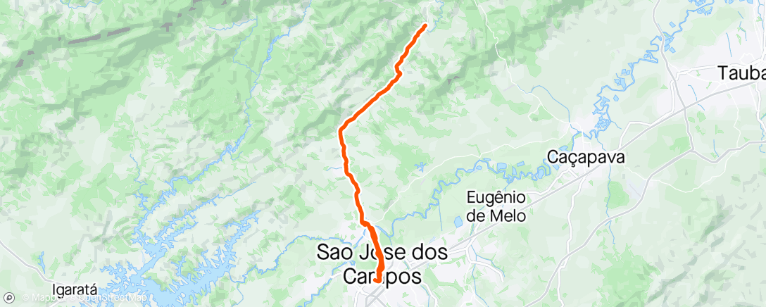Map of the activity, Monteiro Lobato road
