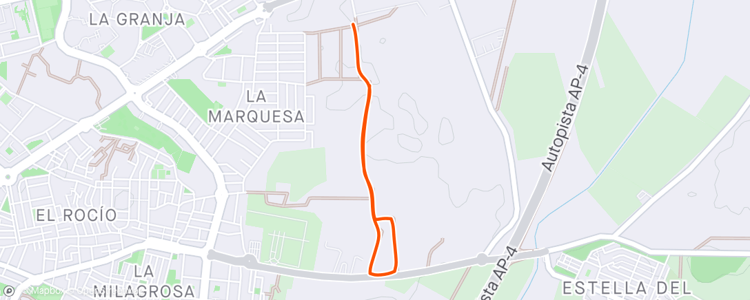 Mapa da atividade, Carrera de tarde