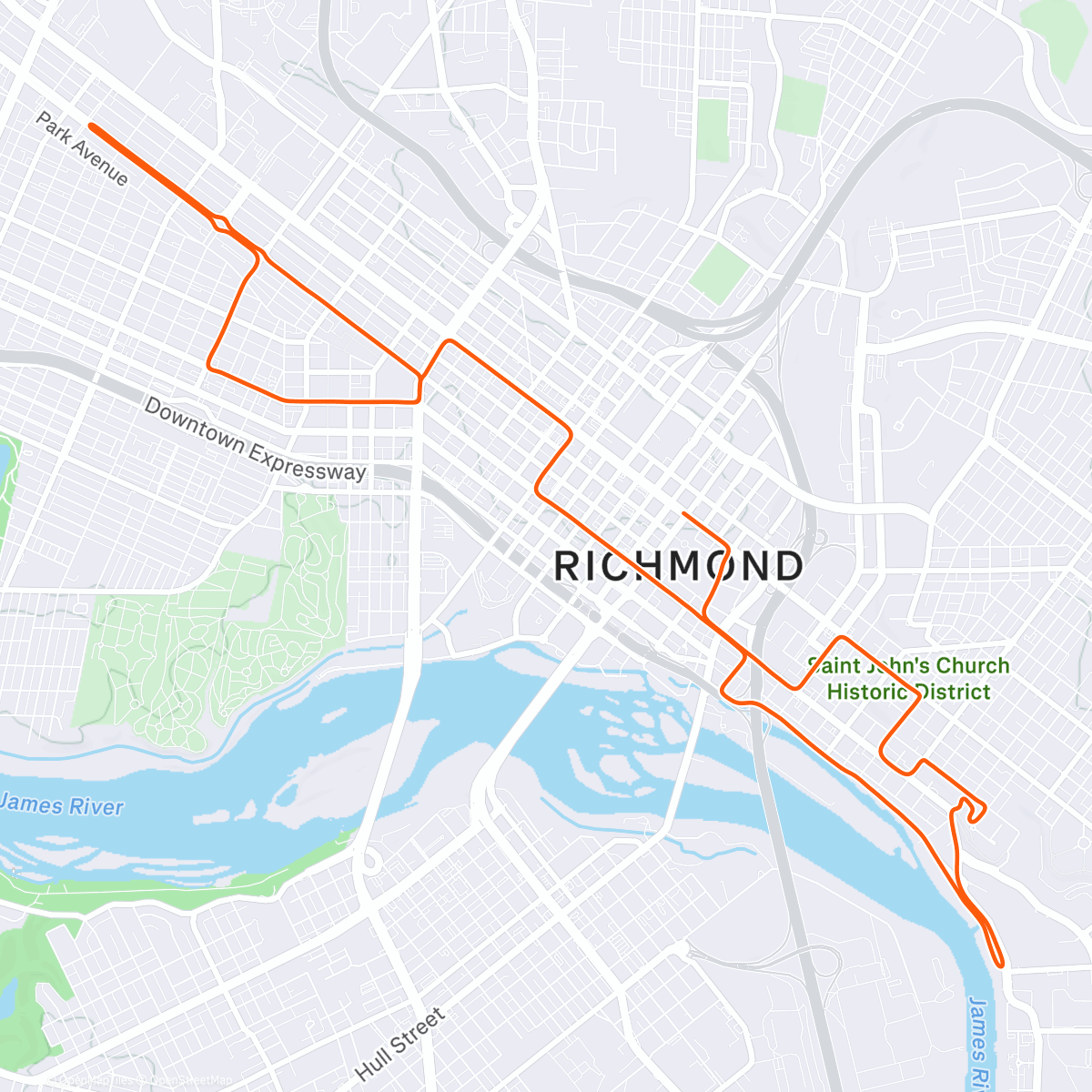 Map of the activity, Zwift - Richmond Rollercoaster in Richmond