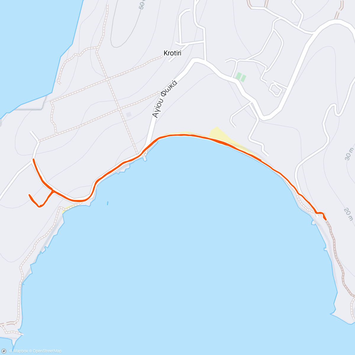 Map of the activity, Morning Run