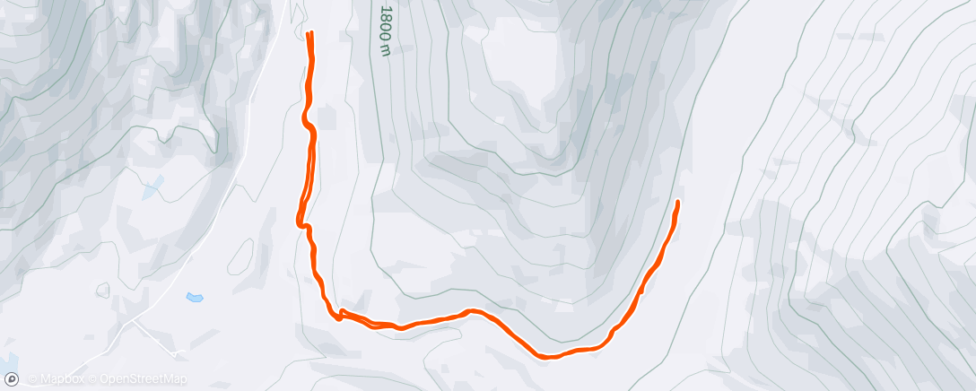 Map of the activity, East fork lake fork hike