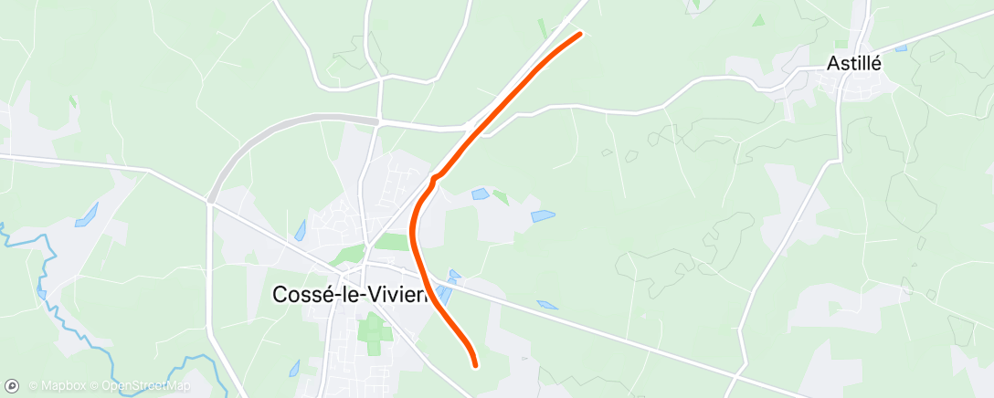 Map of the activity, Course à pied le matin