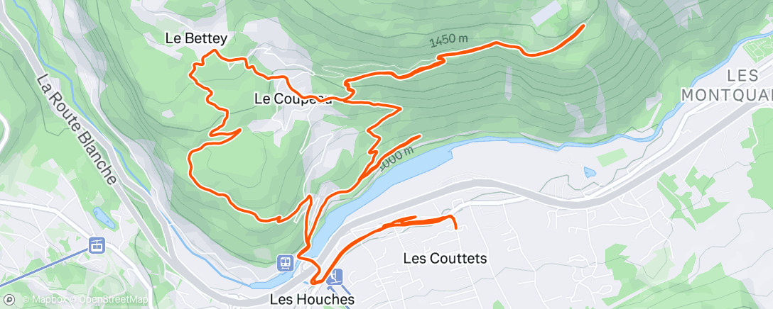 Map of the activity, Lunch Run