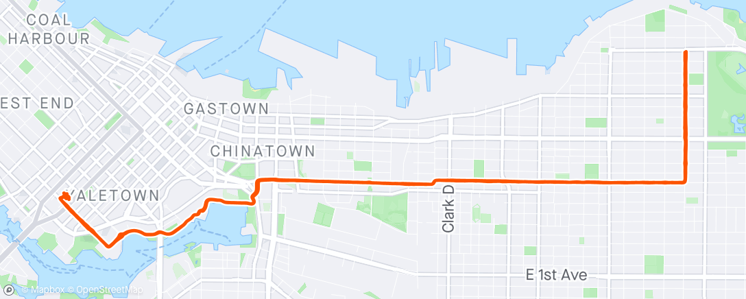 Kaart van de activiteit “Wednesday commute”