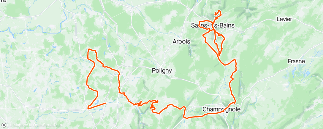 Map of the activity, tour du jura