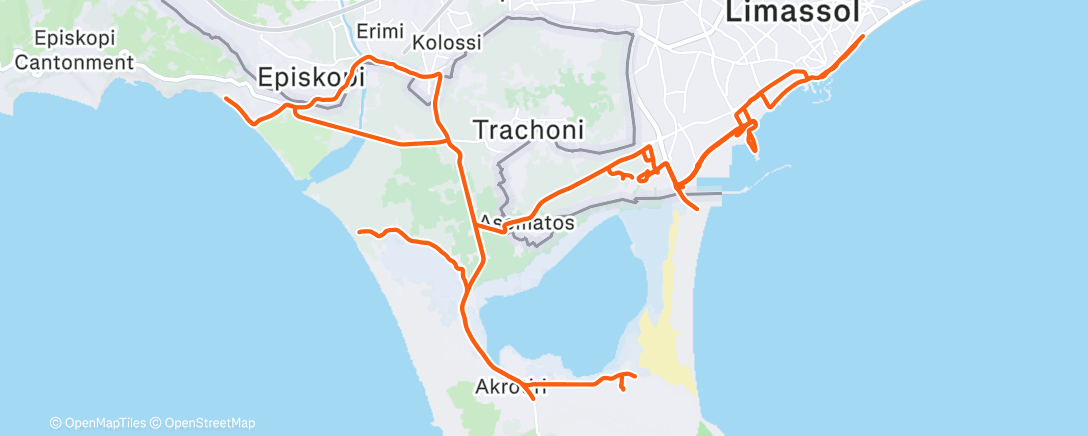 Map of the activity, Afternoon Ride (shorted)