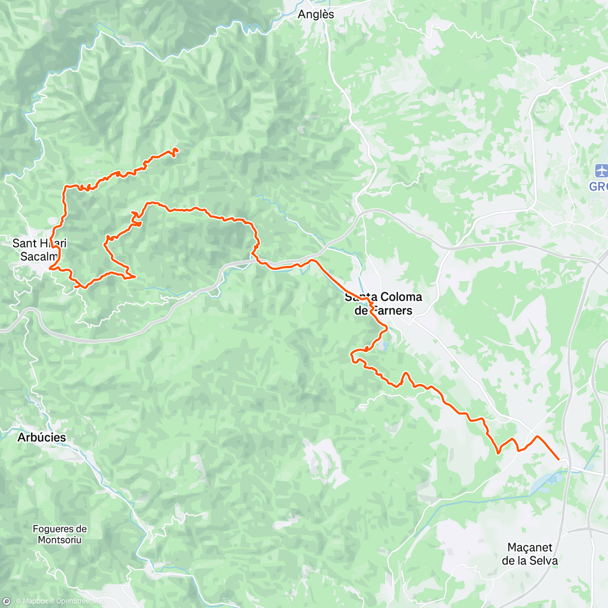 Map of the activity, brunch al sobirà i de postres ...