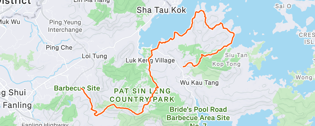 Map of the activity, Night Trail Run
