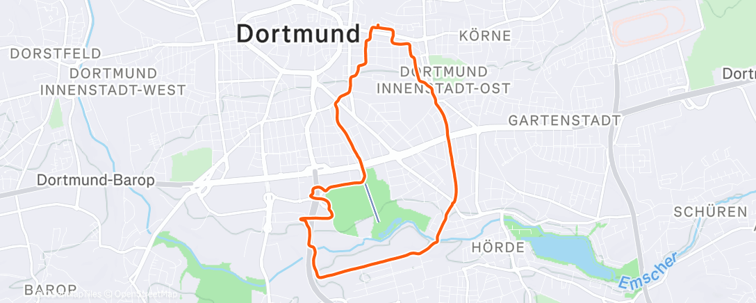 Map of the activity, Nachtspaziergang