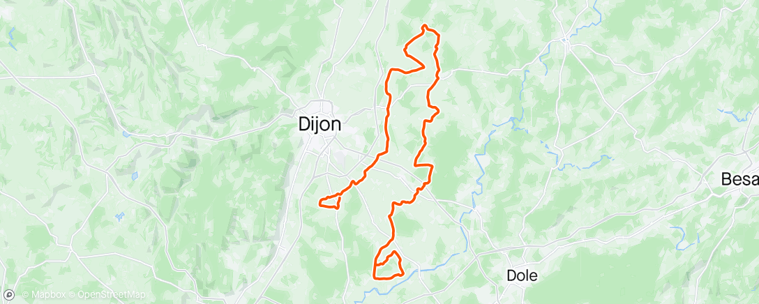 Map of the activity, Tour de Côte d'Or Étape 1