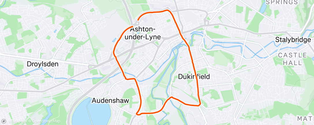 Map of the activity, Evening Run