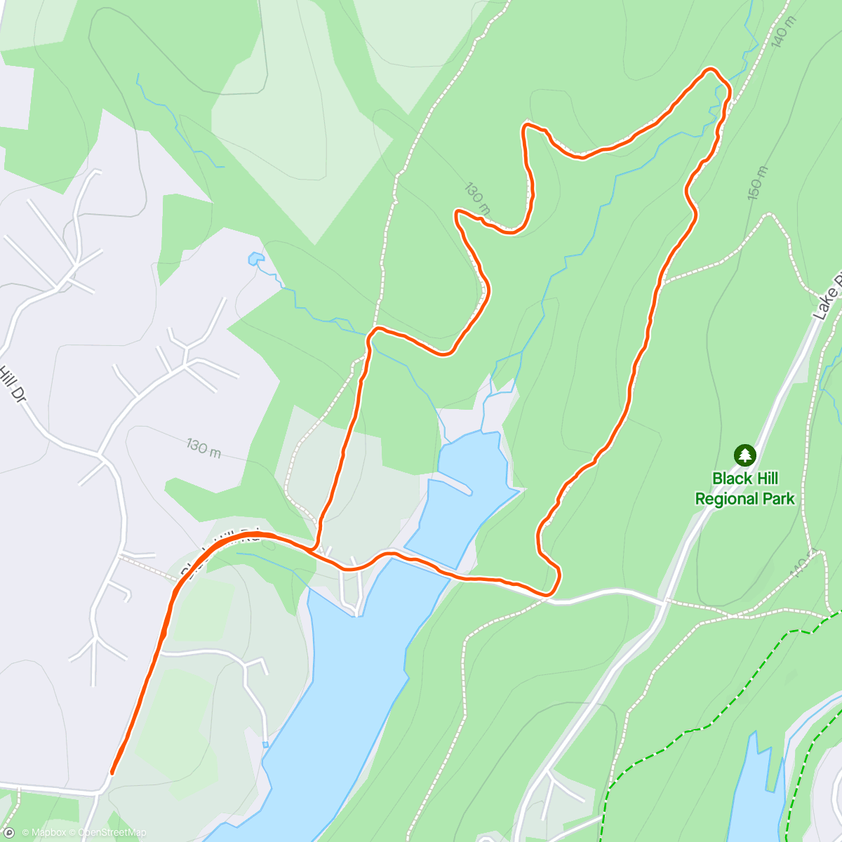Map of the activity, Lake Loop