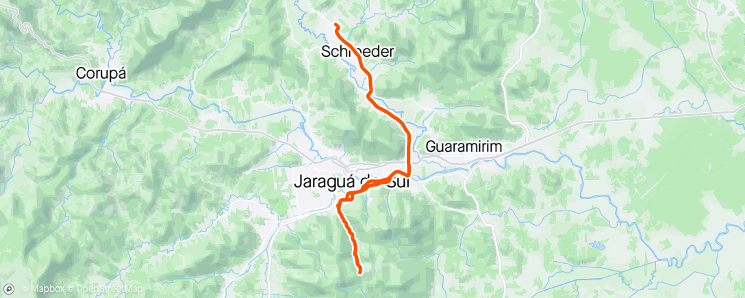 Map of the activity, Pedal de quinta feira