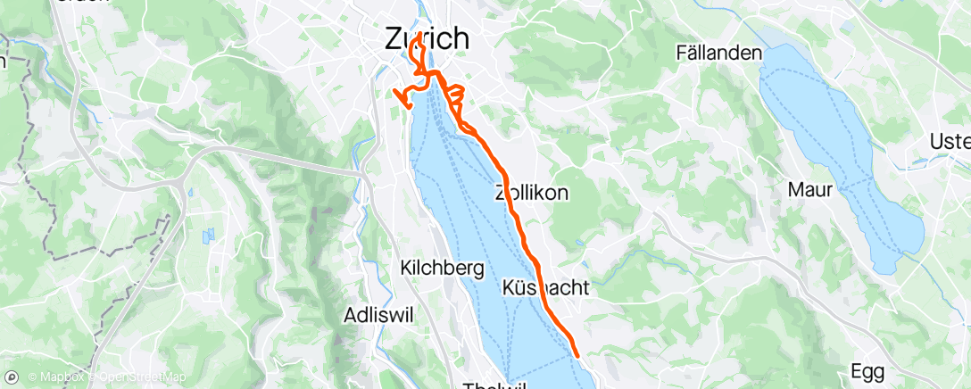 Map of the activity, Zürich Halbmarathon 24