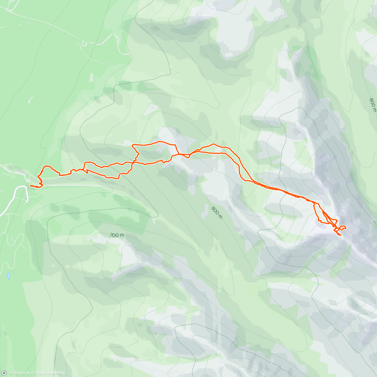 Map of the activity, Knoya date ski with Sarah + Kiska