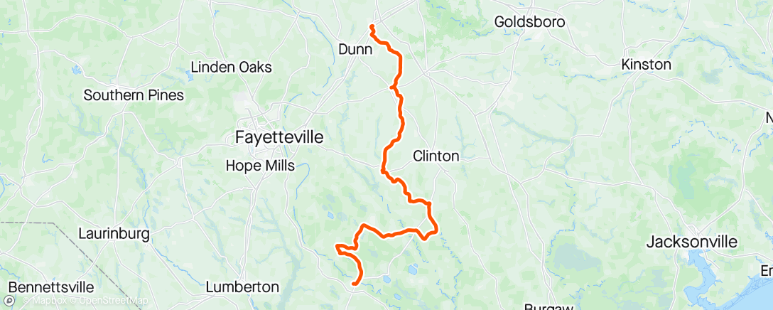 Map of the activity, Morning Ride