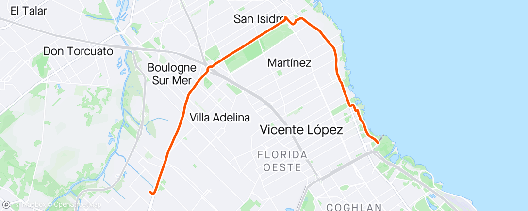 活动地图，Vuelta ciclista vespertina