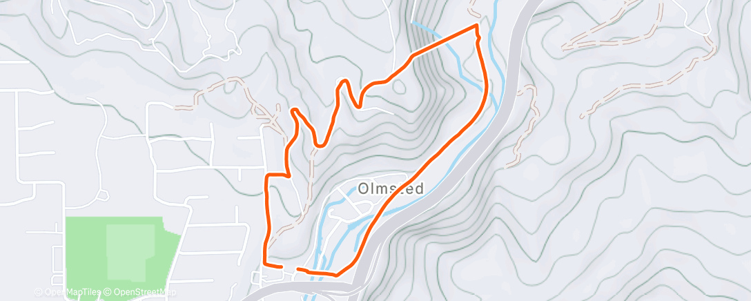 Map of the activity, Afternoon Hike