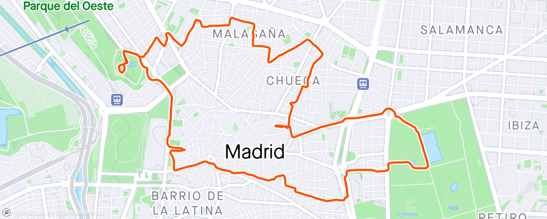 Map of the activity, Madrid - e-bike tour!