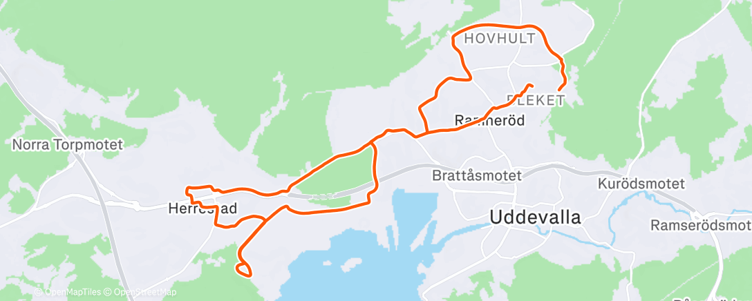 Map of the activity, Afternoon Ride