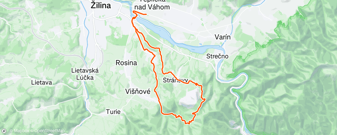 Map of the activity, Afternoon Trail Run
