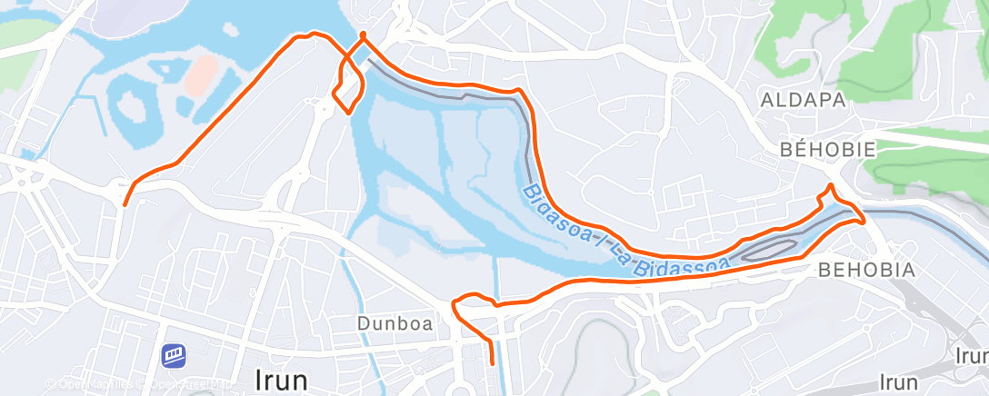 Map of the activity, Lunch Run